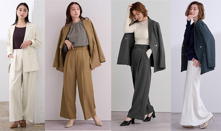 レディース テーラード ダブルブレスト ジャケット 4つ釦 [ユアーズ]